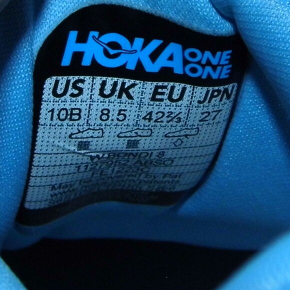 HOKA ONE ONE Bondi 8 Airy Blue/Sunlit Ocean Sneakers Womens Size 10B - Picture 7 of 7